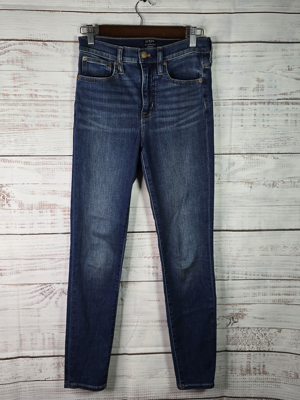 J.Crew High Rise Skinny Jeans Size 25 Dark Wash Stretch Denim